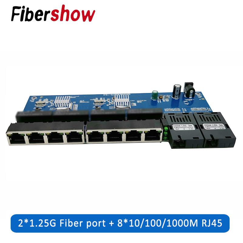 Ethernet Switch 8 Port - Gigabit Ethernet switch Fiber Optical Media