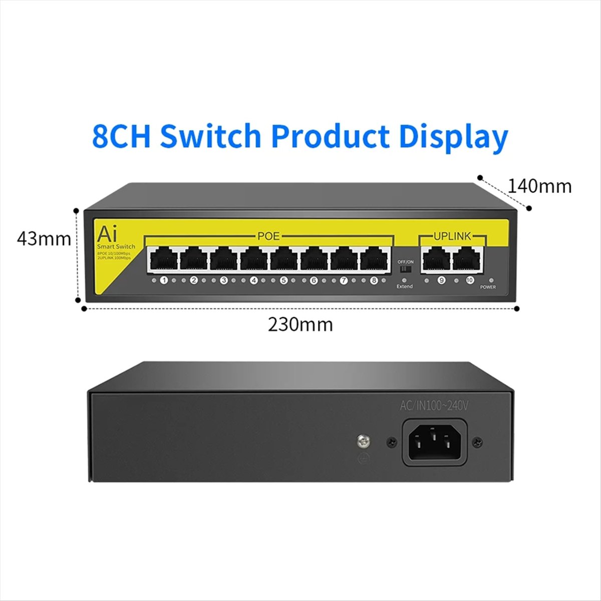 48V 8Ports POE Switch Ethernet - Ethernet Switch 8 Port review and price