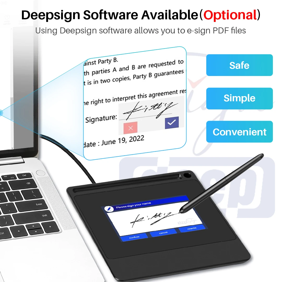 DS510 5 inch electronic digita - Digital Signature Pad review and price