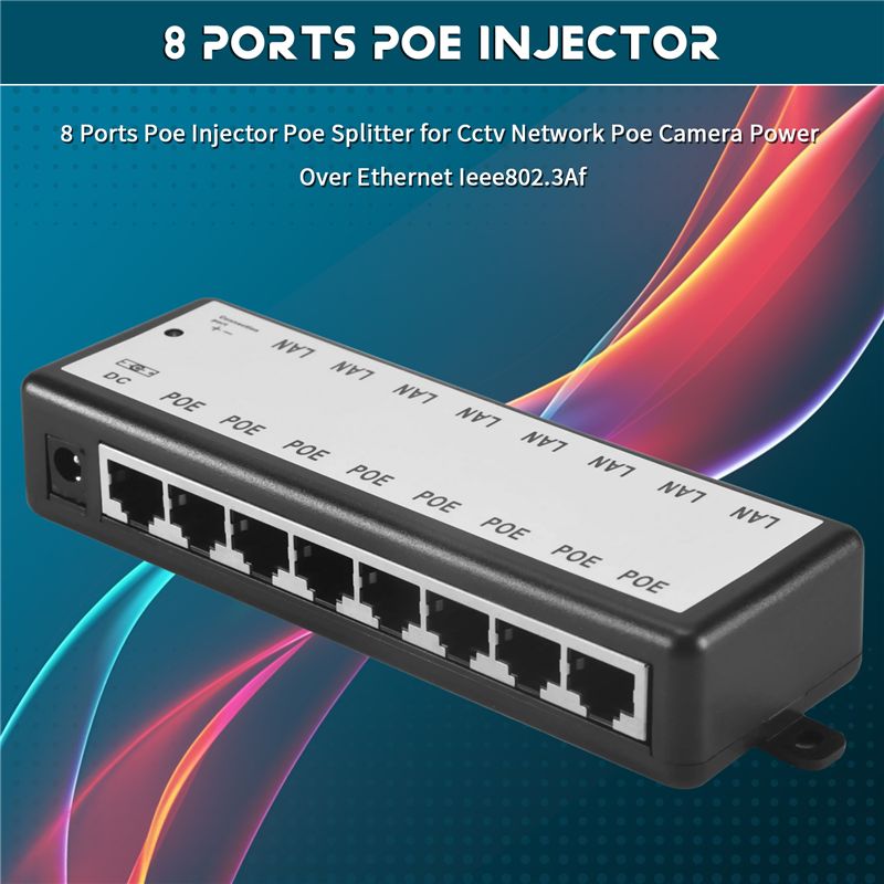 PHILE-8 Ports Poe Injector Poe - Power Over Ethernet review and price