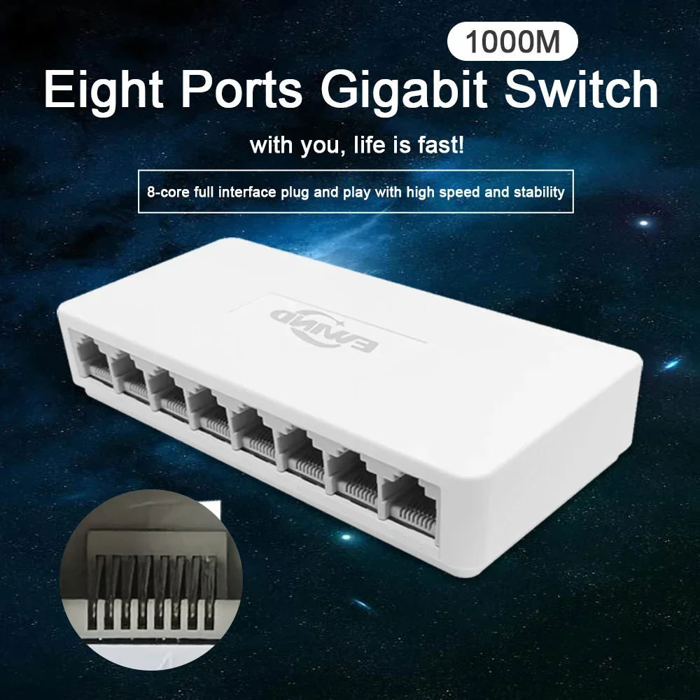 New 10/100/1000Mbps Ethernet S - Ethernet Switch 8 Port review and price